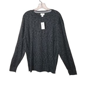 NWT! Men's Gray Crew-Neck Cotton Blend Sweater Large